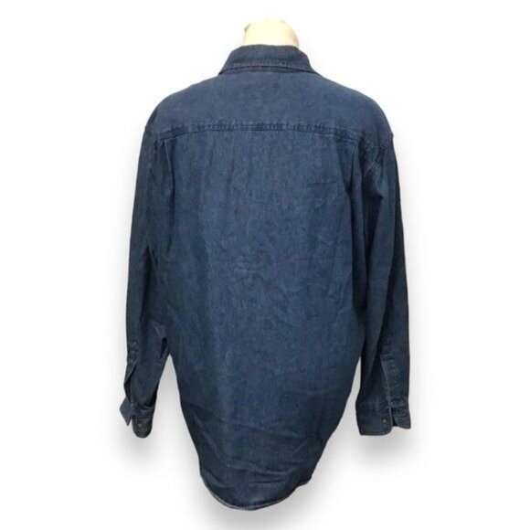Bushwacker Vintage Women’s Long Sleeve Button Down Denim Embroidered Shirt - Picture 6 of 9